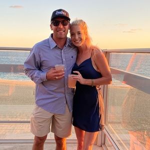 Navy blue slip dress